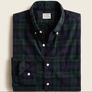 J. Crew classic fit. Long sleeves. Secret wash organic cotton.  Plaid. NWOT